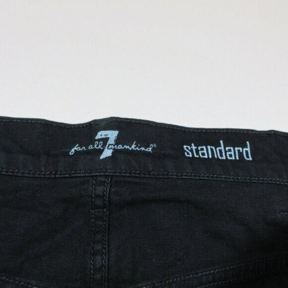7 for all mankind mens black distressed buttonfly standard boot jeans 38x36 EUC - Picture 4 of 7